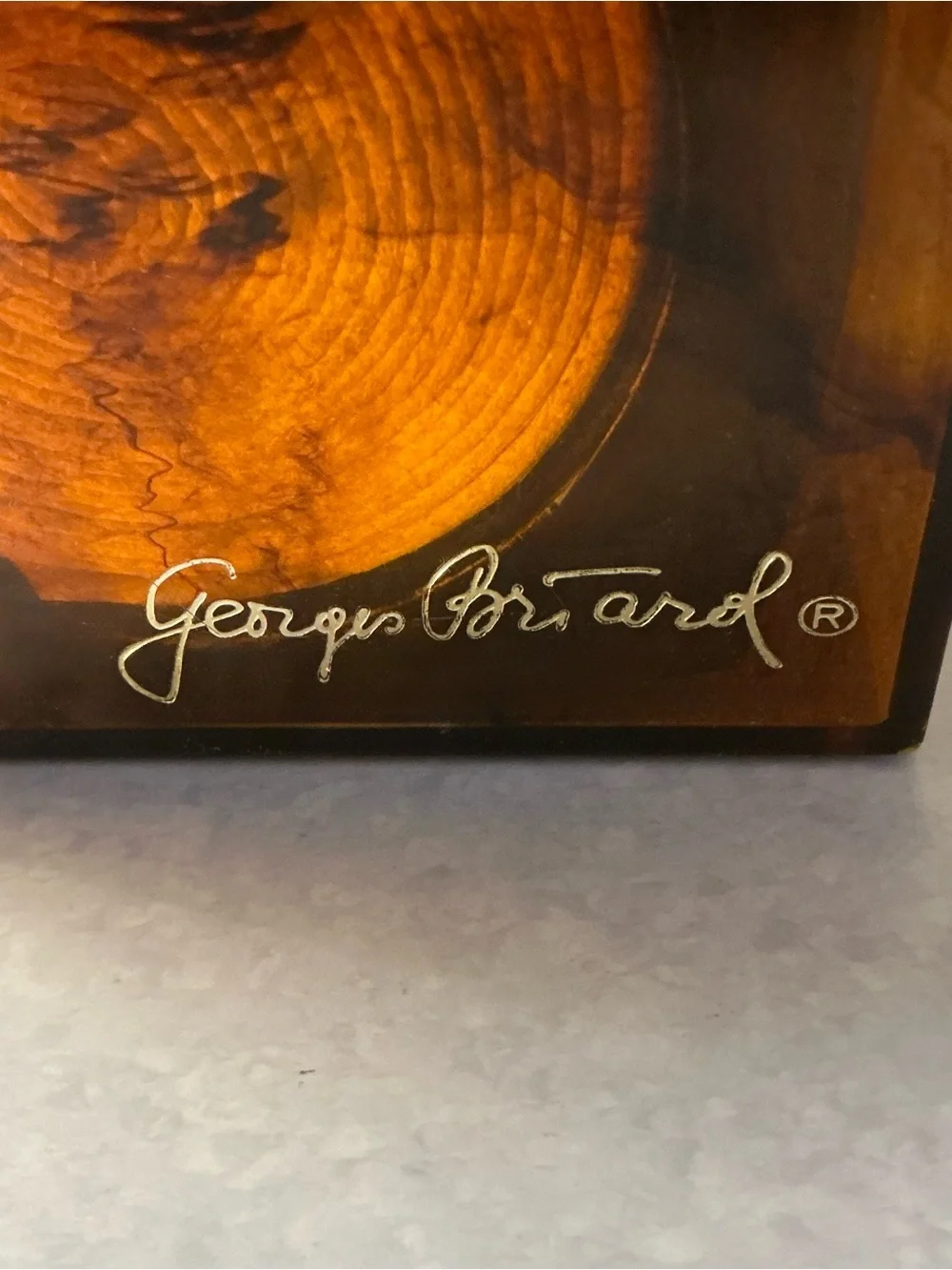 Vintage Coaster Holder Set Georges Briard Faux Tortoise Shell Lucite Raffia MCM